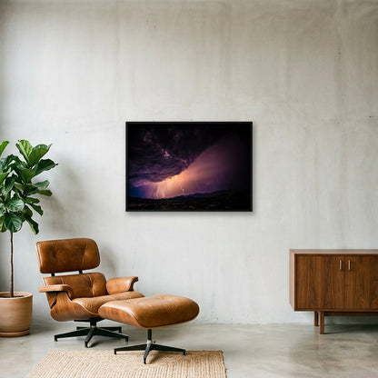 KISS OF THE STORM — 100×70cm, 39×28" Black Frame