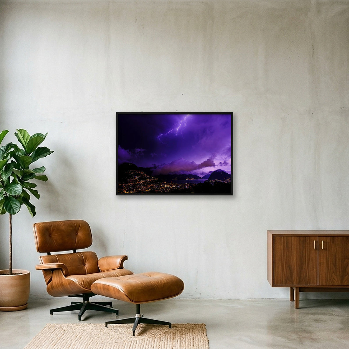 E LUCE FU 🪬 — 100×70cm, 39×28" Black Frame