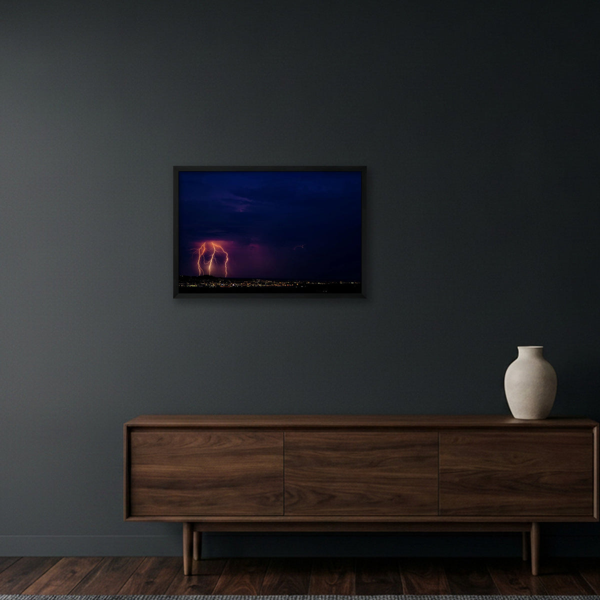 RED DOWN — 60×40cm, 24×16" Black Frame