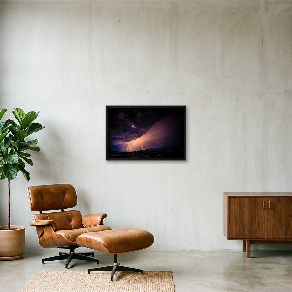 KISS OF THE STORM — 60×40cm, 24×16" Black Frame
