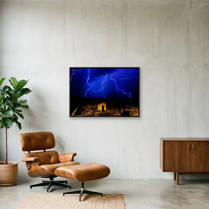 FLASH CEMETERY 🪦⚡ — 100×70cm, 39×28" Black Frame