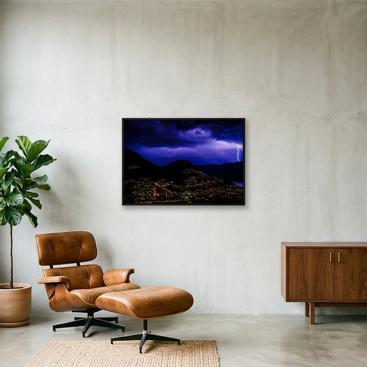 THE LIGHTNING DANCE 🪩 — 100×70cm, 39×28" Black Frame