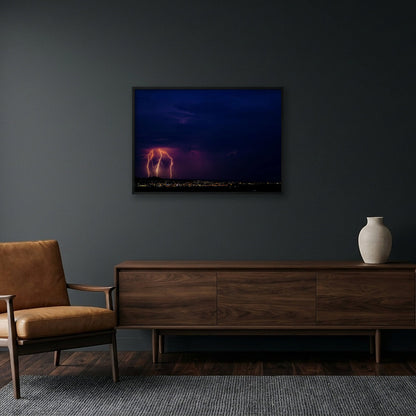 RED DOWN — 100×70cm, 39×28" Black Frame
